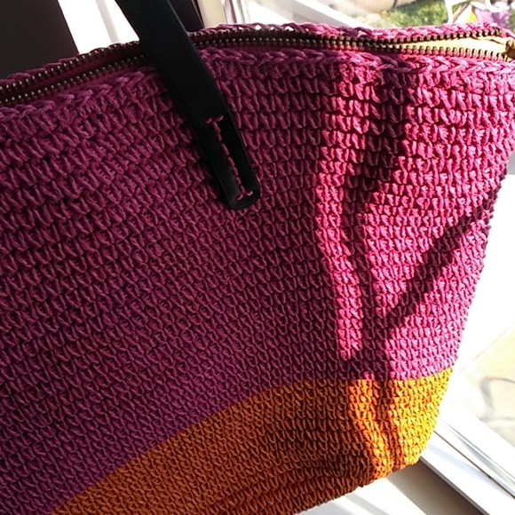 Gap pink and orange crocheted bag - Picture 2 of 11